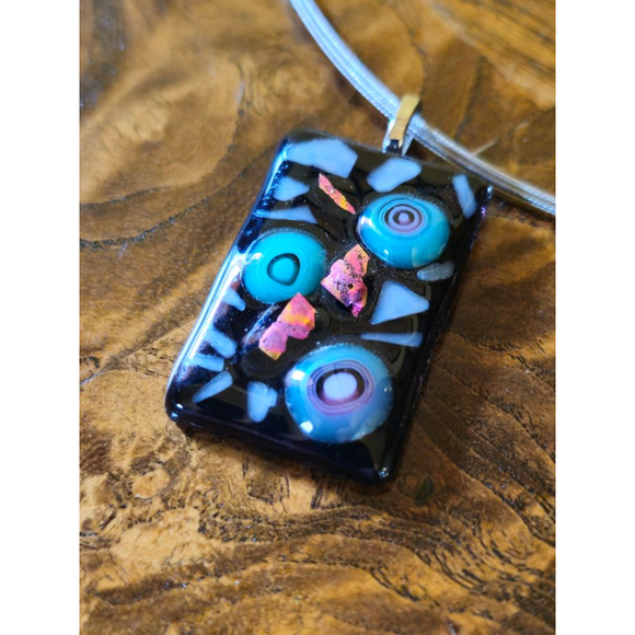 Artisan made Fused Glass Necklace - Picture 1 of 7